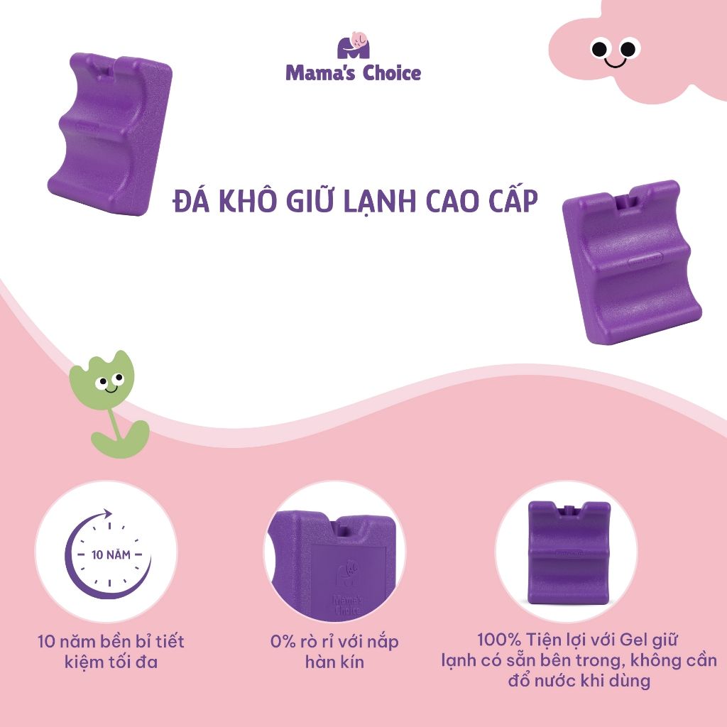 Balo Bỉm Sữa Giữ Nhiệt Mama’s Choice Đa Năng, Giữ Nhiệt Bình Sữa, Đựng Đồ Cho Mẹ Bé, Thiết Kế 2 Tầng, Chất Liệu Cao Cấp