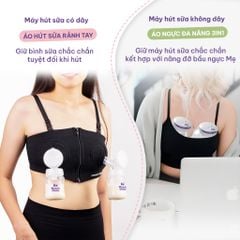 Combo Hỗ Trợ Hút Sữa Rảnh Tay, Áo Hút Sữa và Áo Lót Ngực Đa Năng Mama's Choice, Tăng Hiệu Quả Giảm Gánh Nặng Cho Mẹ