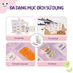 Túi Trữ Sữa Mama's Choice Dung Tích 120ml-250ml, Bảo Quản Sữa Mẹ An Toàn, 2 Khóa Zipper Chống Rò Rỉ (Hộp 30 túi)
