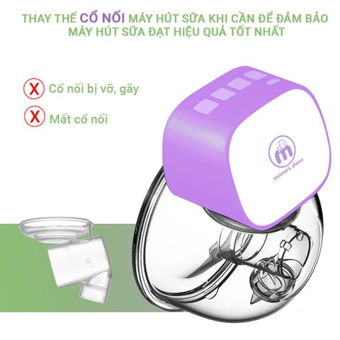 Cổ Nối Máy Hút Sữa Không Dây Mama’s Choice Cloudie, Chất Liệu Nhựa PP An Toàn Cho Mẹ và Bé (1 cái)