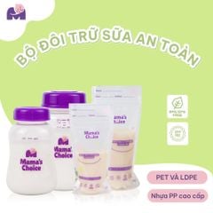 Combo Bình Trữ Sữa và Túi Trữ Sữa Mama’s Choice, Bảo Quản và Đựng Sữa Mẹ, Kiểm Định An Toàn Quốc Tế Bureau Veritas