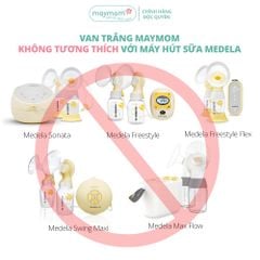 Van Trắng Máy Hút Sữa Maymom, Phụ Kiện Thay Thế Máy Medela Pump, Harmony, Swing, Mini Electric