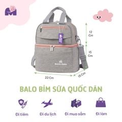 Balo Bỉm Sữa Mama’s Choice, Giữ Lạnh Sữa Mẹ Lên Đến 14h, Giữ Ấm Thức Ăn Cho Mẹ và Bé, Thiết Kế Thời Trang