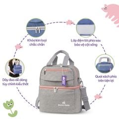 Balo Bỉm Sữa Mama’s Choice, Giữ Lạnh Sữa Mẹ Lên Đến 14h, Giữ Ấm Thức Ăn Cho Mẹ và Bé, Thiết Kế Thời Trang