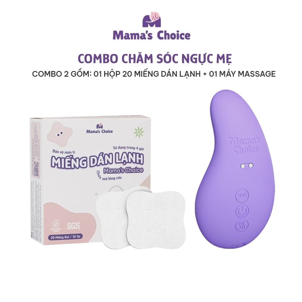 Combo Núm Trợ Ti, Túi Chườm Ngực, Máy Thông Tắc Tia Sữa, Miếng Dán Lạnh Mama's Choice - Combo Chăm Sóc Ngực Mẹ