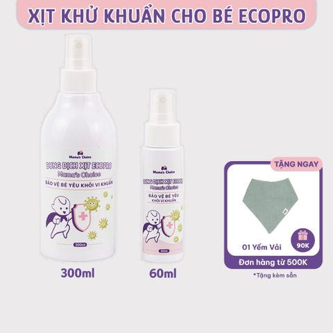 Xịt Khử Khuẩn EcoPro Mama's Choice, Xịt Khuẩn Đồ Dùng Cho Bé, Bình Sữa Núm Ti Giả, Bảo Vệ Bé Yêu An Toàn