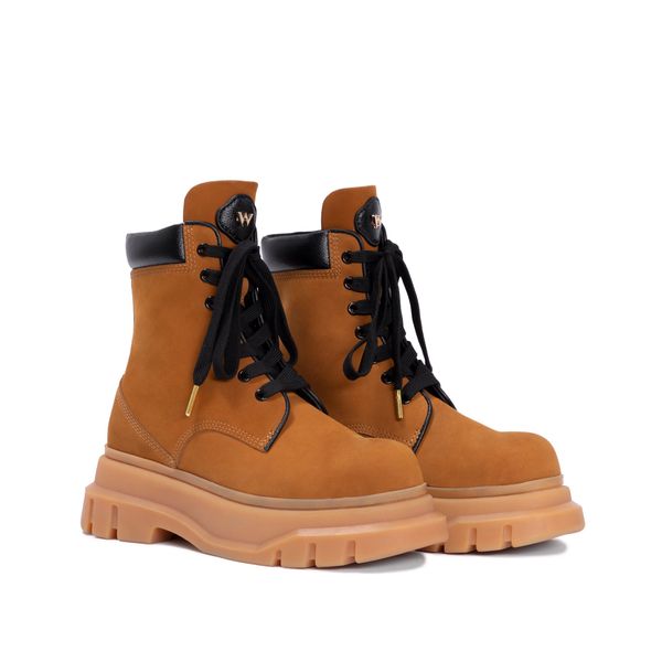  THE MARS WOLF COMBAT BOOTS - NUBUCK BROWN (INSPIRED BY TIMBERLAND) 