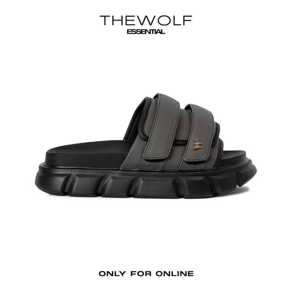  THEWOLF ESSENTIAL STRAP SLIDE SANDAL - GREY 
