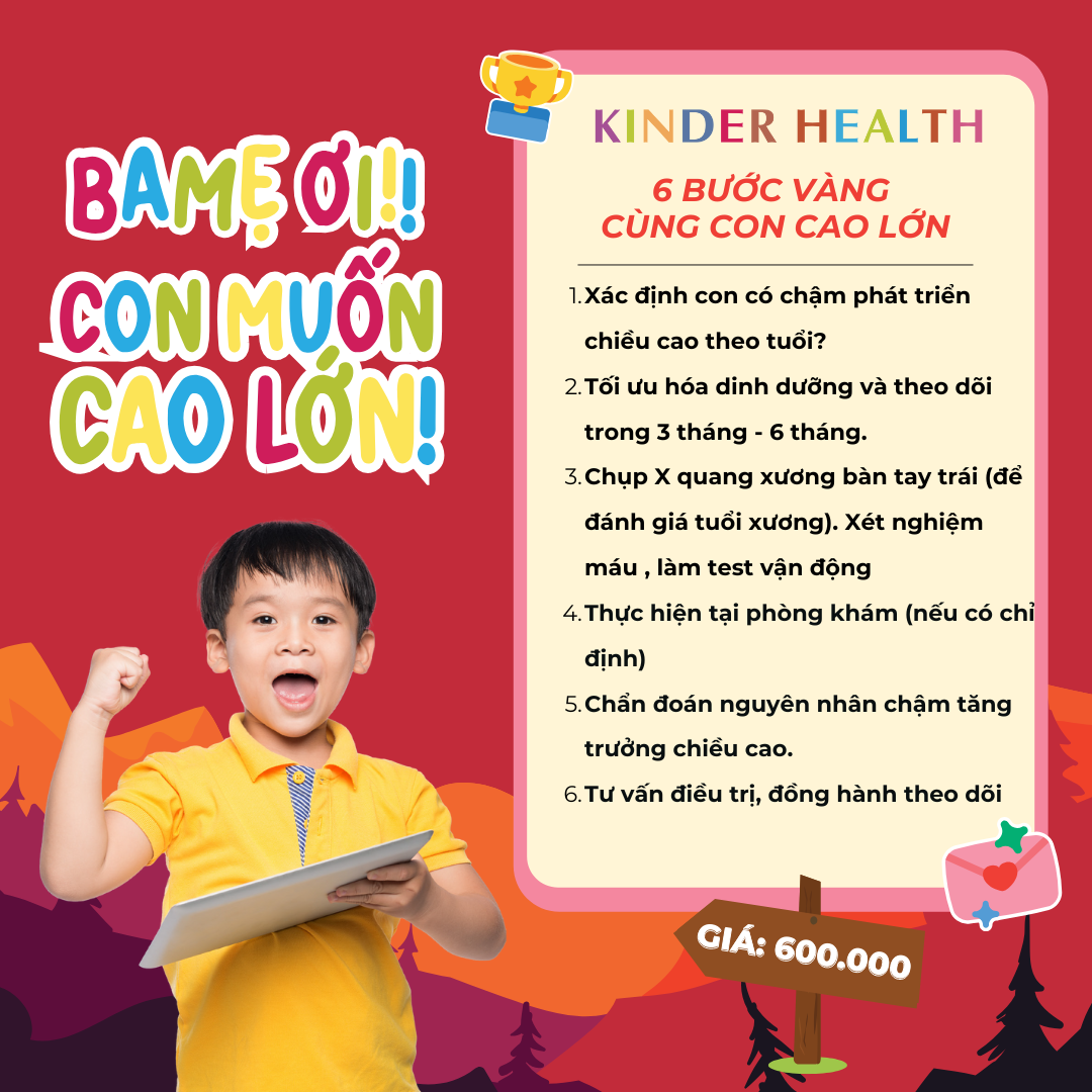  Gói khám tăng trưởng chiều cao cho trẻ 