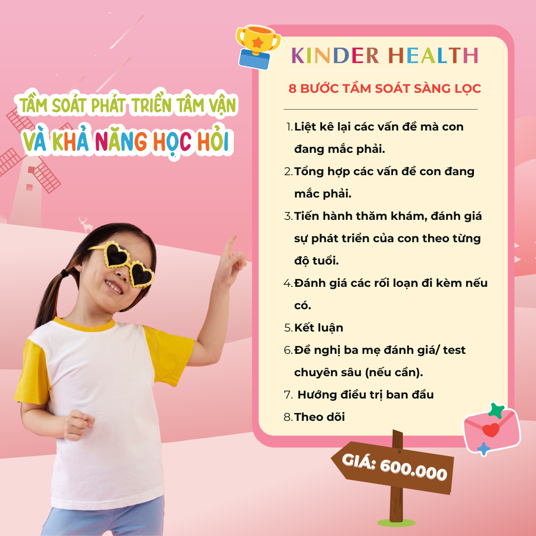  Gói khám tầm soát sàng lọc phát triển tâm thần vận động ở trẻ 
