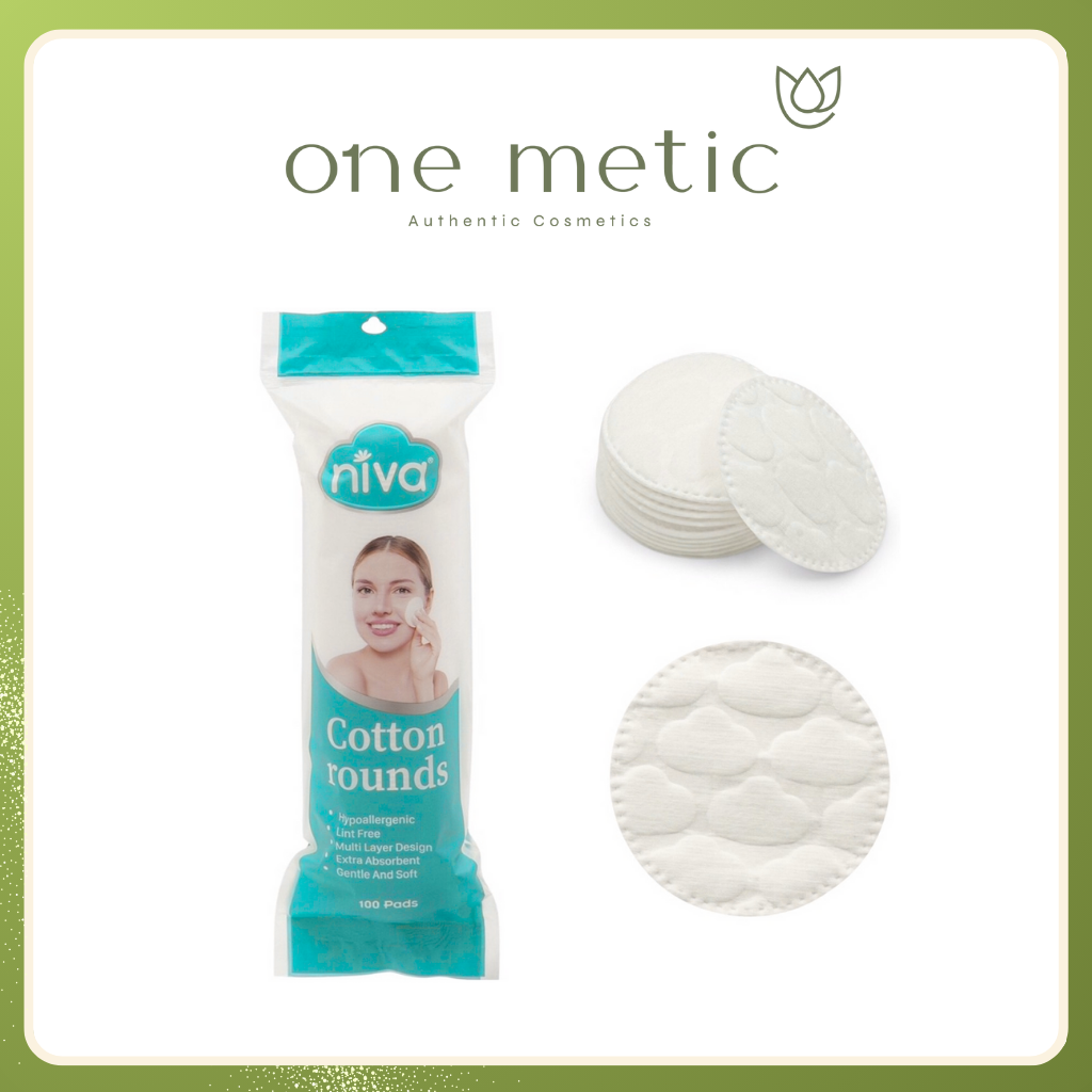 Bông tẩy trang Niva mềm mịn dạng tròn gói 100 miếng