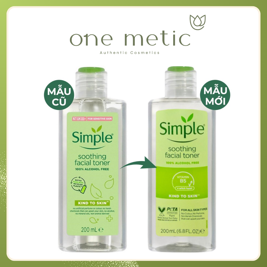 Nước hoa hồng Simple Toner dưỡng ẩm và cân bằng da 200ML