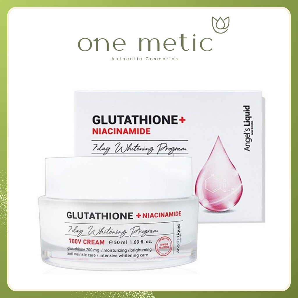 Kem dưỡng da hiệu ANGEL'S LIQUID/ANGELS LIQUID 7DAY WHITENING PROGRAM GLUTATHIONE+NIACINAMIDE 700V-CREAM(oily&combined skin)(50ML)