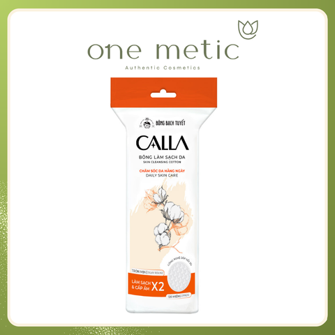 Bông tẩy trang calla tròn mịn 120 miếng