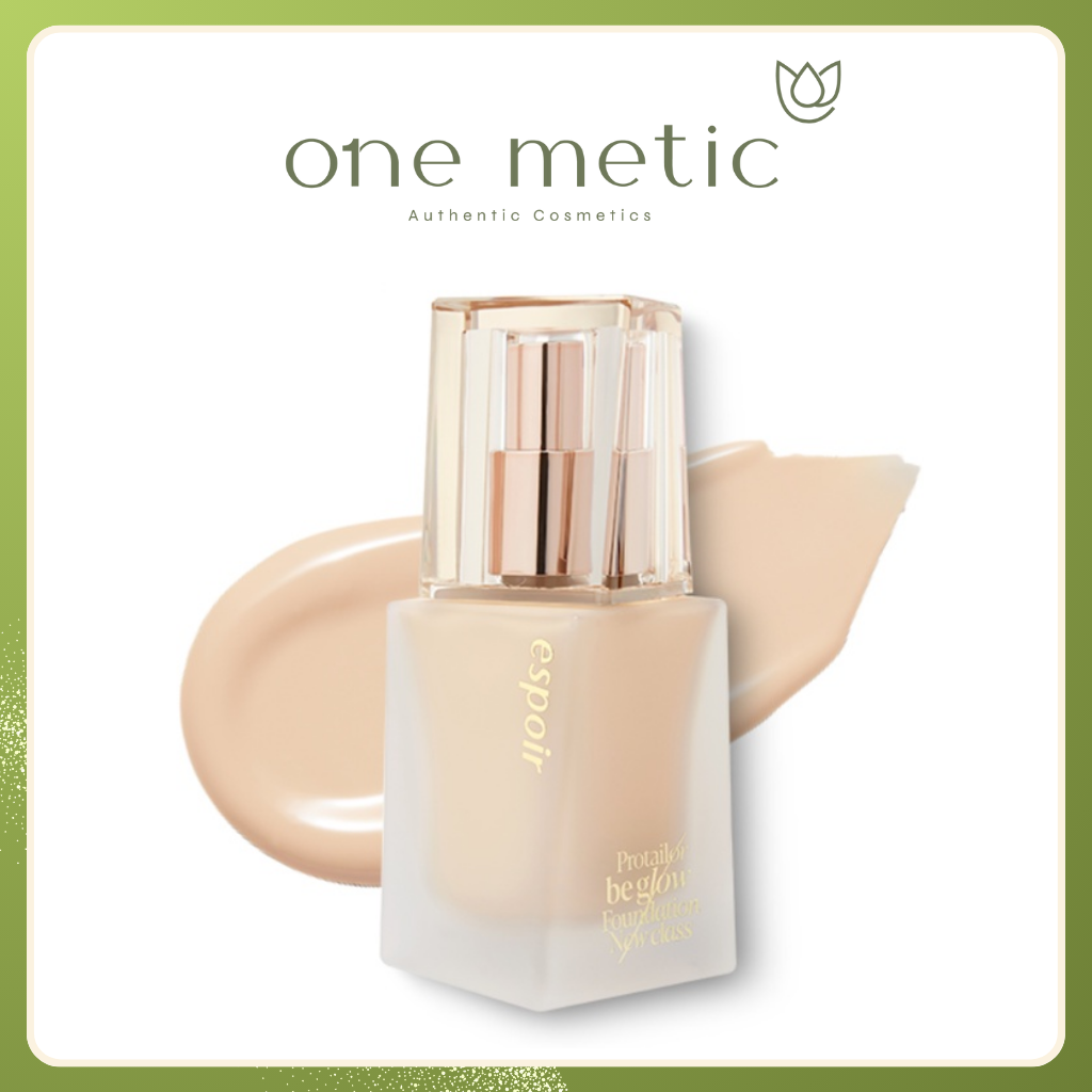 Set kem nền Espoir be glow fullsize 30ml ,kem lót, bông mút