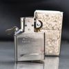 Zippo 2 Mộc Đáy Bottom Up Hoa Văn Silver Plate Titanium Coating ZN159
