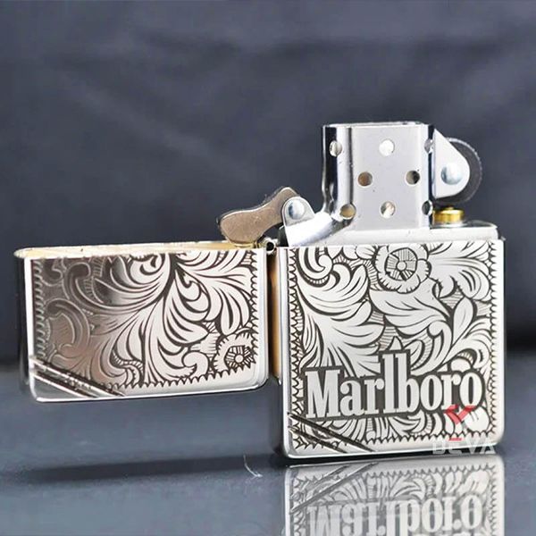 Bạc khối chặt góc khắc hoa văn Marlboro BK60