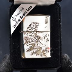 Zippo Bạc Khối Armor Khắc Chúa Sơn Lâm BK12