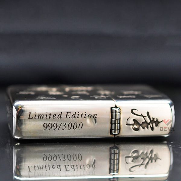 Zippo Bạc Khối Armor Khắc Chúa Sơn Lâm BK12