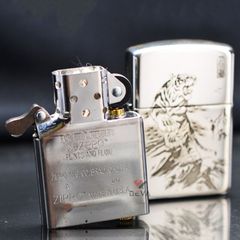 Zippo Bạc Khối Armor Khắc Chúa Sơn Lâm BK12