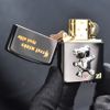 Set Bật Lửa Zippo Ốp Emblem Gấu Bạc Kèm Kính Mắt Cao Cấp ZN143
