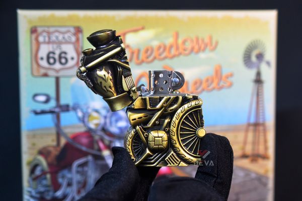 Set Zippo Chủ Đề Xe Máy Cổ Vintage  Motorcycle Free ZN384