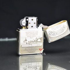 Zippo Bạc Khối Armor Khắc Hoạ Chủ Đề Camel BK49