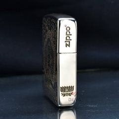 Zippo Bạc Khối Tái Bản 1941 Khắc Đức Phật A Di Đà BK85