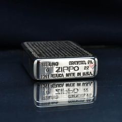 Zippo Bạc Khối Tái Bản 1941 Khắc Đức Phật A Di Đà BK85