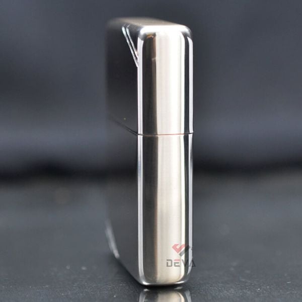 Zippo Bạc Khối Tái Bản 1937 Vintage Chặt Góc Trơn Bóng BK02