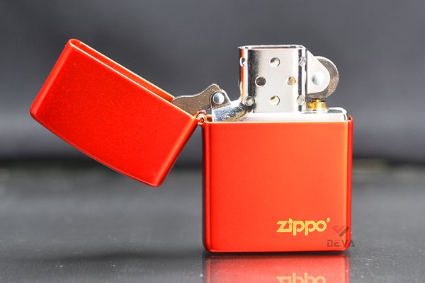 Zippo Mỹ chính hãng sơn tĩnh điện màu đỏ Anodized Red ZT16