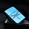 Zippo Xanh Khắc Chuồn Chuồn Sapphire Dragonfly Z21