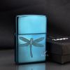 Zippo Xanh Khắc Chuồn Chuồn Sapphire Dragonfly Z21