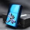 Zippo Xanh Ốp Emlem Cánh Chuồn Chuồn Khảm Đá Z294