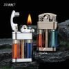 Bật lửa xăng đá chính hãng Zorro 2 bình chứa trong suốt đánh lửa bán tự động Z721
