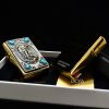Bật lửa xăng Zorro ốp Emblem chúa sơn lâm gắn ngọc bích Z92175