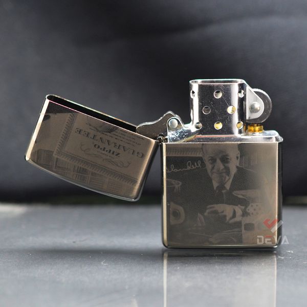 Zippo Bản Giới Hạn Kỷ Niệm 125 Năm Sinh Nhật George G. Blaisdell  Collectible Black Ice Z347