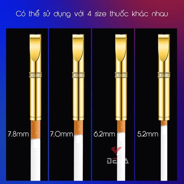 Tẩu lọc Wosda vòng đai hoa văn cho 4 size thuốc Series WSD-103