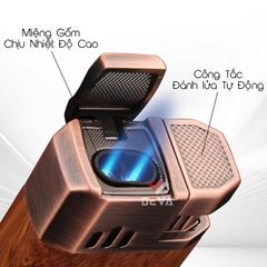 Bật lửa Honest khò 2 tia kèm dao cắt chữ V cho Cigar BCZ 834