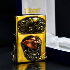 Zippo Ốp Emblem Chủ Đề Cướp Biển Caribean ZD20