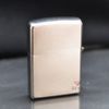 Zippo Mạ Satin Khắc Ngọn Lửa Và Logo Zippo Chéo ZK12