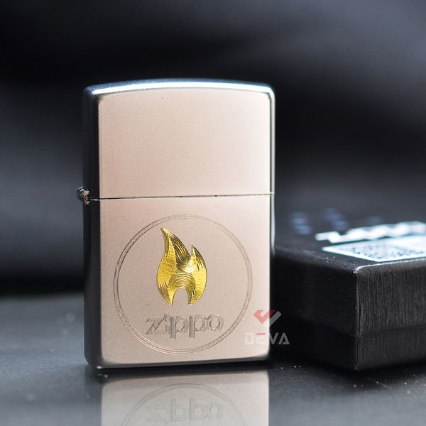 Zippo Satin Khắc Ngọn Lửa Zippo ZK77