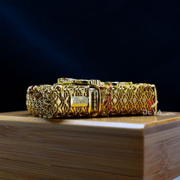 Zippo Bọc Lưới Mạ Vàng Chủ Đề Kỳ Lân Bảo Hộ ZN77