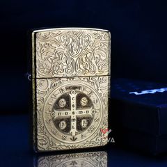 Zippo Khắc Chủ Đề Cây Thánh Giá Trừ Tà Constantine ZN26