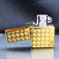 Zippo Tái Bản 1935 Mạ Vàng Hoa Văn Đan Sợi Carbon ZN152