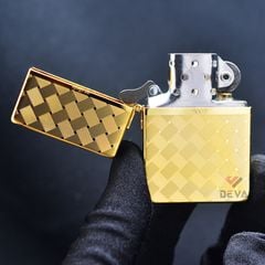 Zippo Tái Bản 1935 Mạ Vàng Hoa Văn Đan Sợi Carbon ZN152