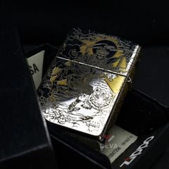 Zippo Khắc Thần Tài Quan Vũ Và Triệu Công Minh ZK25
