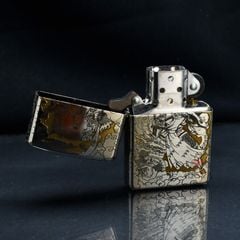 Zippo Khắc Thần Tài Quan Vũ Và Triệu Công Minh ZK25