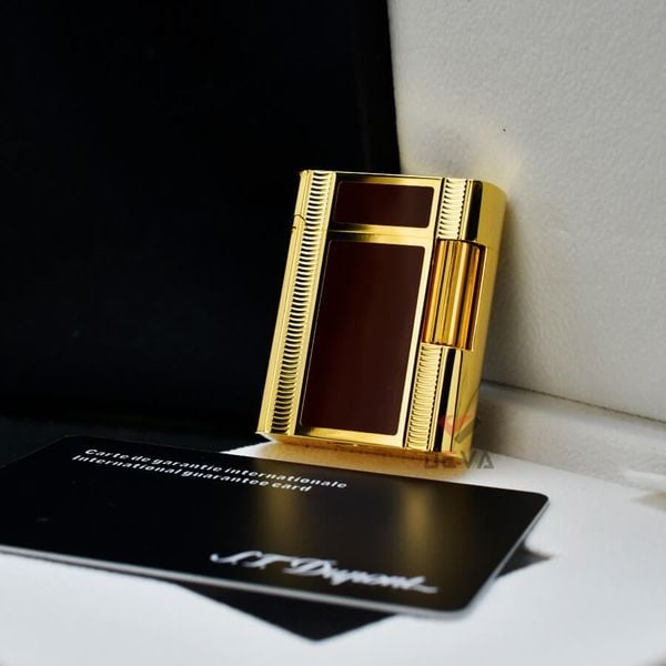 Dupont Hồng Kông Ligne 1 Form Thấp Sơn Mài Đỏ Hoa Văn DT04