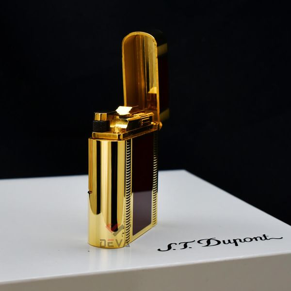 Dupont Hồng Kông Ligne 1 Form Thấp Sơn Mài Đỏ Hoa Văn DT04